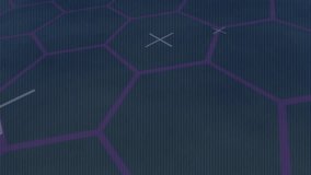 3D render showing falling currency symbols over blue grid with purple hexagon mesh and charts. Finance, technology, innovation, data visualization, digital, futuristic, analytics - Powered by Shutterstock - Get 15% off with code: PIKWIZARD15