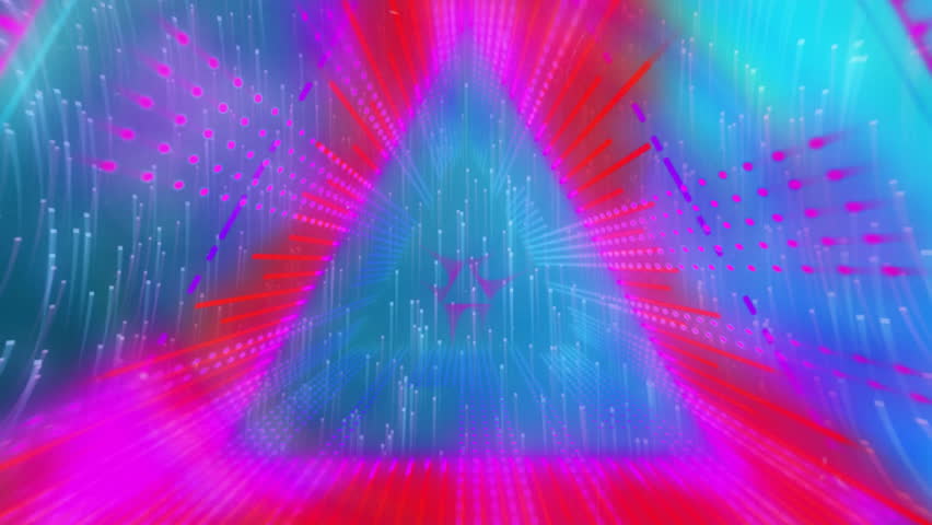 Animating retro-futuristic neon PRESS START text over glowing streaks featuring diamond outline. Cyberpunk, futurism, digital art, technology, vibrant, animated, neon