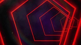 GET READY! text glowing in flat design, showing wave lines, red hexagon outlines and purple spheres. Futuristic, cyberpunk, neon, abstract, geometric, vibrant, digital art - Powered by Shutterstock - Get 15% off with code: PIKWIZARD15