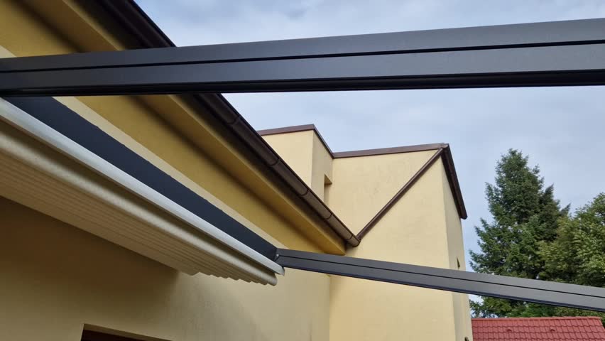 aluminum pergola is best solution with sliding roof. Thanks to its properties, pergola can be installed on family houses, apartments, restaurants, cafe, hotel and other commercial use, white tense