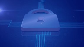 Stylized padlock protecting data while glowing network lines connecting user nodes in flat design. Cybersecurity, digital, innovation, futuristic, communication, technology, safeguards - Powered by Shutterstock - Get 15% off with code: PIKWIZARD15