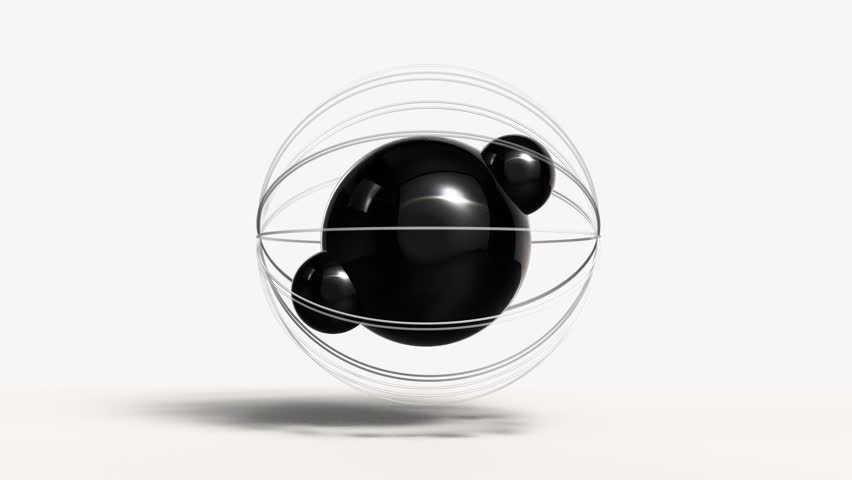 Atomic model or structure background, atom with electrons orbiting the nucleus particles. Atomic structure. Nuclear reaction. Concept nanotechnology. 3D Illustration