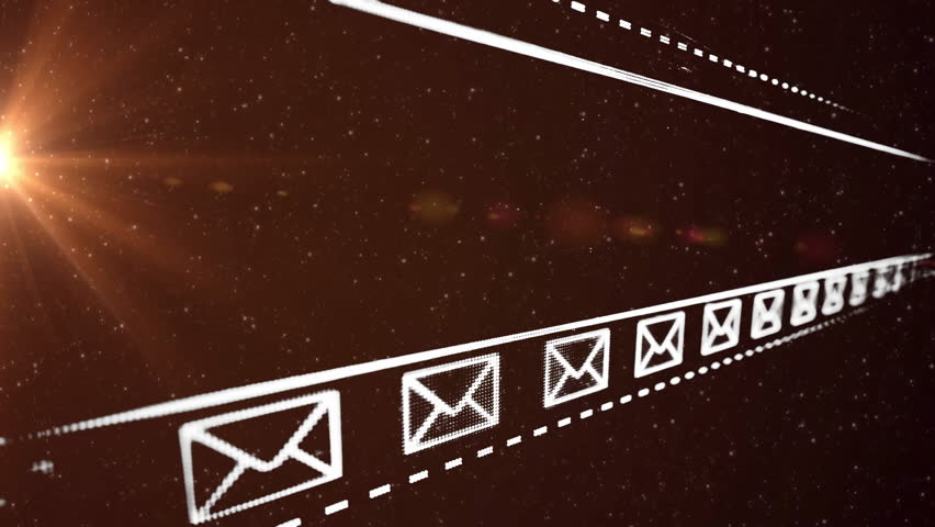 NETWORK dotted text floating in dark red void, showing envelope icons, chat bubbles, pin badges. Technology, communication, cyberspace, digital, futuristic, data, connectivity