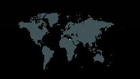 Dotted world map network visualizing Bitcoin icons, labels floating on glowing lines on dark UI. Technology, blockchain, cybersecurity, futuristic, digital communication, data visualization, - Powered by Shutterstock - Get 15% off with code: PIKWIZARD15