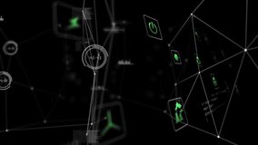 Social media notification icons floating across dark 3D render network with connecting white lines. Technology, communication, cyberspace, data, connectivity, digital, network - Powered by Shutterstock - Get 15% off with code: PIKWIZARD15