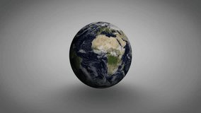 3D-rendered Earth globe floating against grey gradient backdrop, showing green white data markers. Technology, data visualization, digital art, futuristic, abstract, global, analytics - Powered by Shutterstock - Get 15% off with code: PIKWIZARD15