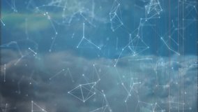 Digital connectivity graphic connecting Wi-Fi icon, globe icon, phone outline on blue gradient. Technology, digital, communication, network, cyberspace, connectivity, innovation - Powered by Shutterstock - Get 15% off with code: PIKWIZARD15