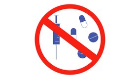  Animation footage of the ban on hard drugs, a symbol of saying no to drugs. Perfect for World Anti-Drug Day. - Powered by Shutterstock - Get 15% off with code: PIKWIZARD15