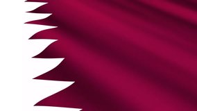 Qatar Flag Waving Gently in the Wind, Close-Up Full-Frame Perspective, Soft Fabric Texture, Slow Motion, Natural Movement, Waving Flag Background - Powered by Shutterstock - Get 15% off with code: PIKWIZARD15
