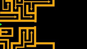 Seamless loop. White labyrinth maze and red arrow. Сhoose your path. Finding and looking for a solution, change your life, leadership concept. - 4K stock video - Powered by Shutterstock - Get 15% off with code: PIKWIZARD15