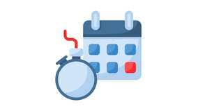 Animated deadline icon. Perfect for employee, business, team, company, job, teamwork, career, professional, corporate, manager, staff, office, partnership, management, businessman and development - Powered by Shutterstock - Get 15% off with code: PIKWIZARD15