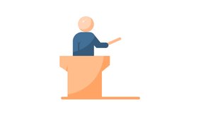 Animated conference icon. Perfect for employee, business, team, company, job, teamwork, career, professional, corporate, manager, staff, office, partnership, management, businessman and development - Powered by Shutterstock - Get 15% off with code: PIKWIZARD15