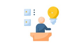 Animated conclusion icon. Perfect for employee, business, team, company, job, teamwork, career, professional, corporate, manager, staff, office, partnership, management, businessman and development - Powered by Shutterstock - Get 15% off with code: PIKWIZARD15
