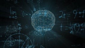 3D-rendered human brain model floating in digital interface, with glowing equations and light beams. Futuristic, neuroscience, technology, data visualization, innovation, cybernetic, abstract - Powered by Shutterstock - Get 15% off with code: PIKWIZARD15