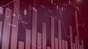 3D Earth globe rotating, displaying translucent bar charts, candlesticks and colored line graphs. Geography, finance, analytics, technology, data visualization, investment, digital interface - Powered by Shutterstock - Get 15% off with code: PIKWIZARD15