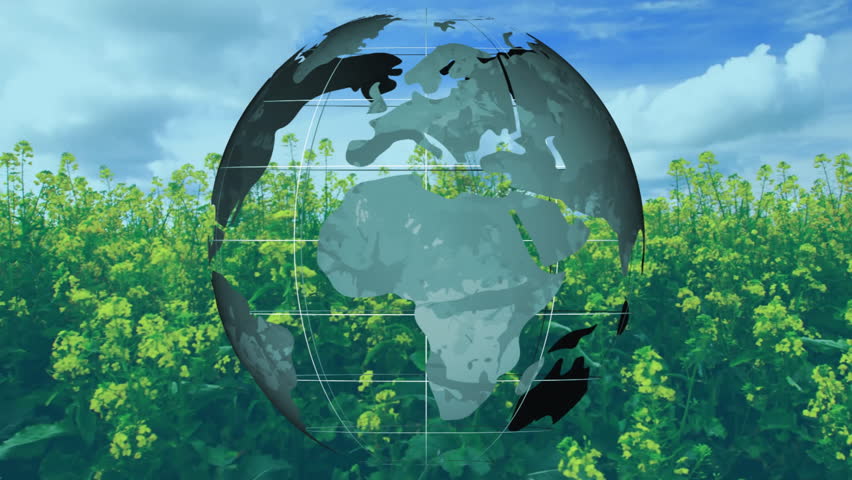 Digital globe overlay floating over yellow crop field, showing grid lines and virtual interface. Geographic, technology, futuristic, agricultural, landscape, innovation, eco-friendly - Powered by Shutterstock - Get 15% off with code: PIKWIZARD15