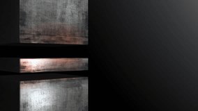 Seamless looped 3D animation featuring rotating metallic cubes on the left, with an empty dark space on the right for placing a logo or custom text. Ideal for intros, tech videos, promos. - Powered by Shutterstock - Get 15% off with code: PIKWIZARD15