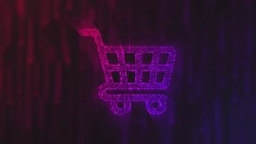 A glowing shopping cart icon illuminates against a dark, abstract background, representing online shopping and e-commerce. - Powered by Shutterstock - Get 15% off with code: PIKWIZARD15