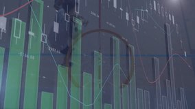 male athlete jumping toward hoop in gym, with floating financial chart showing bar and trend data. Financial analytics, sports performance, data visualization, athletic training, digital interface, - Powered by Shutterstock - Get 15% off with code: PIKWIZARD15