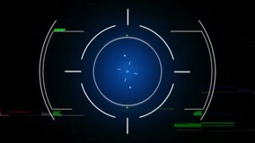 Glowing DNA helix spinning inside dark 3D UI, showing crosshair reticle, numeric codes, glitch bars. Futuristic, biotechnology, innovation, digital, abstract, science, technology - Powered by Shutterstock - Get 15% off with code: PIKWIZARD15