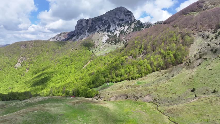 Albania mountain spring season near village in north, Lepushe