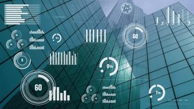 Business data analytic interface fly over smart city showing alteration future of business intelligence. Computer software and artificial intelligence are used to analyze big data for strategic plan . - Powered by Shutterstock - Get 15% off with code: PIKWIZARD15