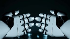 Futuristic robot artificial intelligence enlightening AI technology development and machine learning concept. Global robotic bionic science research for future of human life. 3D rendering graphic. - Powered by Shutterstock - Get 15% off with code: PIKWIZARD15