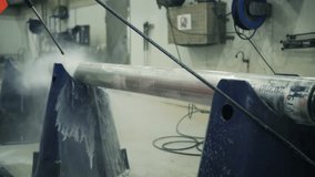Worker using high pressure washer to clean oil drilling pipe - Powered by Shutterstock - Get 15% off with code: PIKWIZARD15