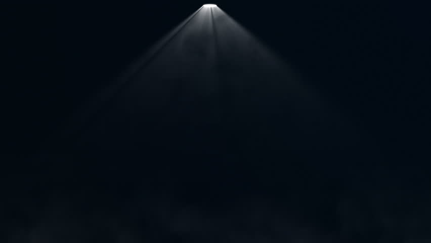 Stage Spotlight Background Animation. Realistic light beams and smoke in dark scene. Perfect for concert intro, logo reveal, music video, theater stage, or dramatic event promo.