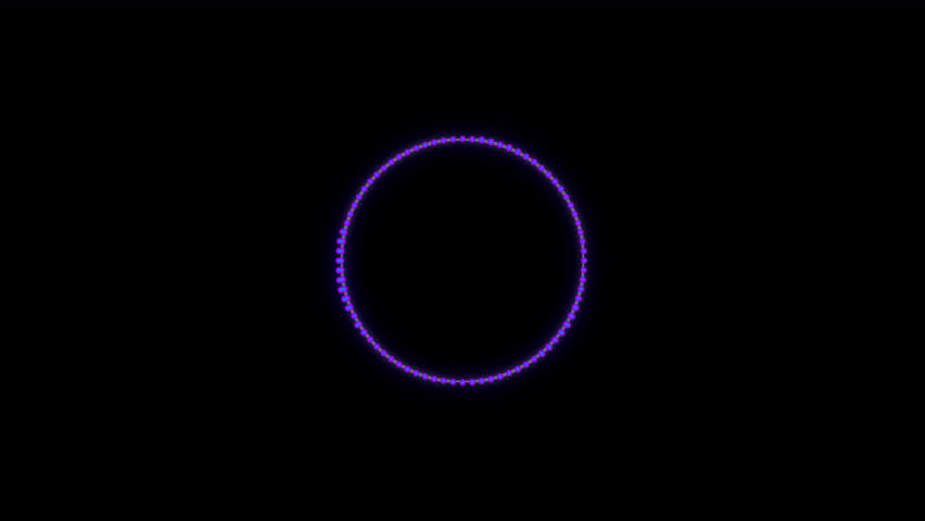 circular colorful rhythmic audio frequency on black background, circular interface audio spectrum waves with alpha channel.