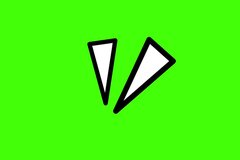 Animated loops of symbols or comic cartoon effects of surprise, speech marks isolated against a green background or green screen. - Powered by Shutterstock - Get 15% off with code: PIKWIZARD15