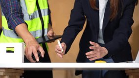 Two architects or civil engineers visiting large construction site, looking at floor plans.	 - Powered by Shutterstock - Get 15% off with code: PIKWIZARD15