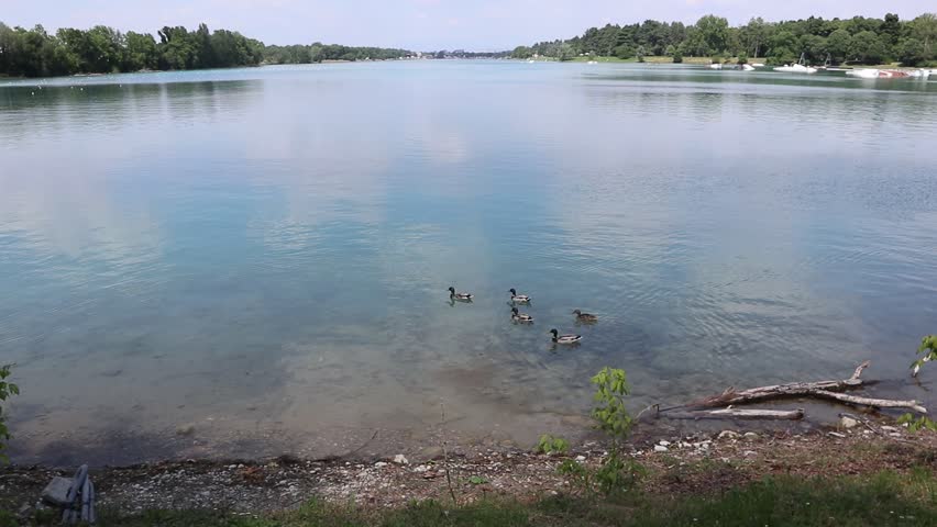Idroscalo Park in Milan, artificial lake near Linate Airport, Italy