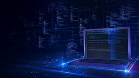 Computer screen Data-driven AI analytics concept with neural networks, machine learning, innovation business. big data stream. Illustrate data flow technology and science for predictive systems, 3D 4K - Powered by Shutterstock - Get 15% off with code: PIKWIZARD15