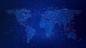 Digital Global social network connection. Big data world map point line business, technology, e-commerce, planet Earth. Internet IoT, cyberspace, innovation, big data science, finance, blockchain - Powered by Shutterstock - Get 15% off with code: PIKWIZARD15