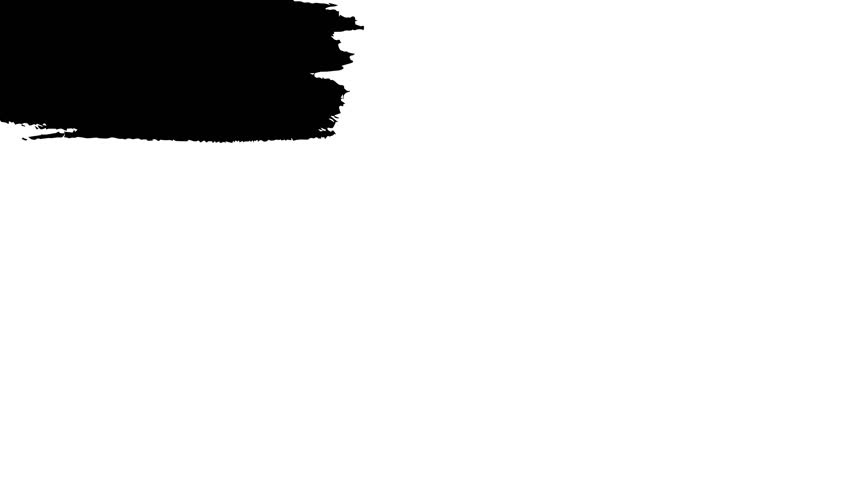 Black brush stroke animation, intro, transition, black and white abstract background, 4K video, stop motion, looped