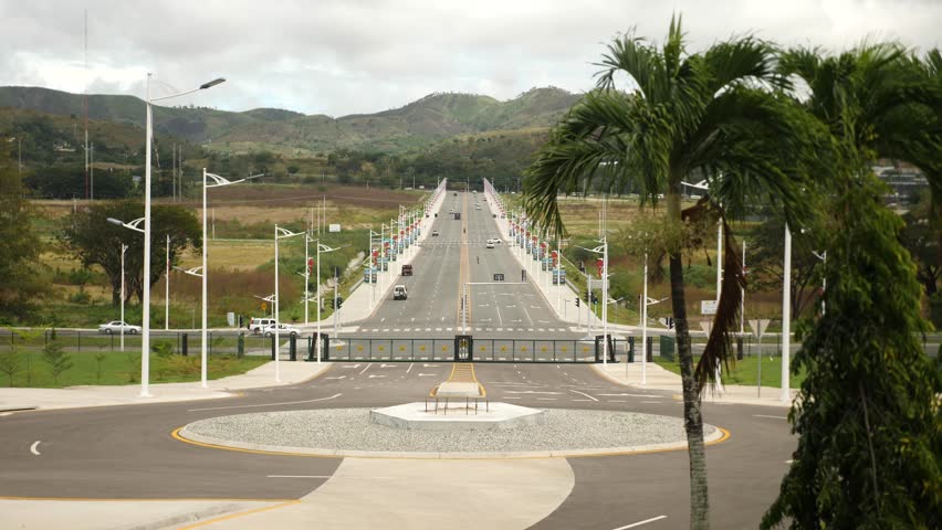 Capital city Port Moresby in Papua New Guinea. High quality 4k footage.