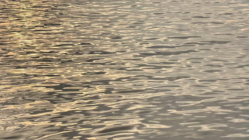Slow motion,The movement of water at sunset.