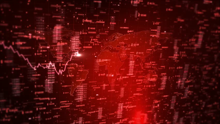 Chart falling prices securities. Loss of exchange assets in equities stock. Decreasing trend losses. Economic crisis failure bankruptcy exchange assets equities stock. Decreasing trend Economic crisis