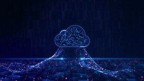 Cloud computing icon security, data line stream cloud icon animation network security storage technology background digital data services innovation. data database cloud services internet things IOT - Powered by Shutterstock - Get 15% off with code: PIKWIZARD15