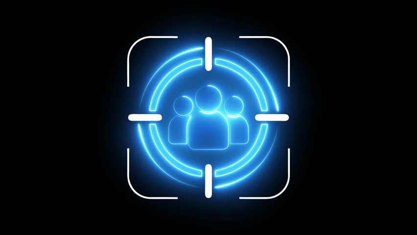 Digital marketing strategy and audience targeting concept on transparent background. Social media target audience, Social media advertising campaign, Digital marketing campaign.	