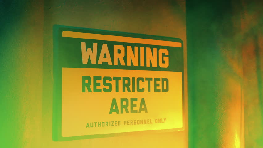 Toxic Gas Leak At Facility With Warning Sign