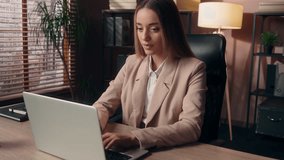 Surprised shocked astonish Caucasian business woman female girl businesswoman lady entrepreneur office worker working online laptop desktop receiving notification shock saying wow amazing news inside - Powered by Shutterstock - Get 15% off with code: PIKWIZARD15