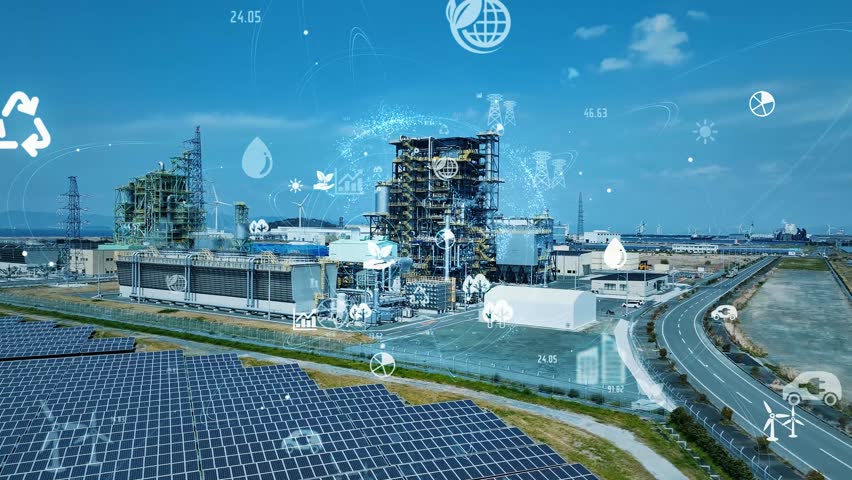 Renewable energy and environmental technology concept