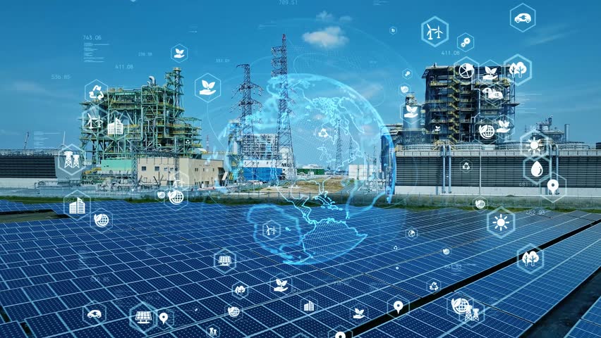Renewable energy and environmental technology concept