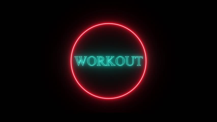3d workout countdown timer animation from 10 to 0, featuring a glowing red circle and bold numbers on a Black background. perfect for fitness, exercise, and training.