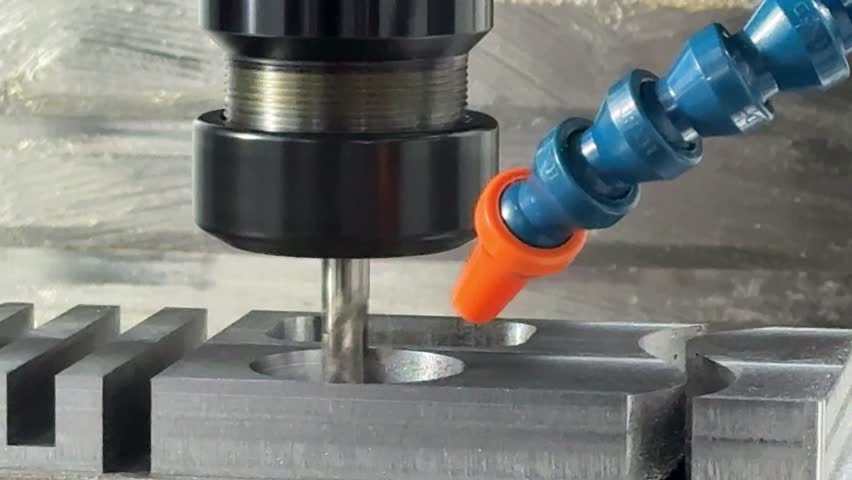 CNC lathe milling machine cutting featuring high precision the metal part , The hi-technology parts manufacturing