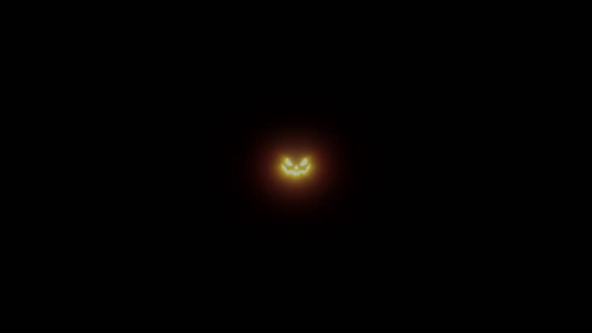 animated jack o' lantern flash for halloween party , footage 4k