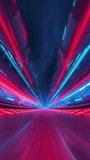 Fast Ride at Futuristic Neon Tunnel with Speed Light Trails in Sci-Fi Environment. Professional vertical 4K Video Loop for E-sports advertising. - Powered by Shutterstock - Get 15% off with code: PIKWIZARD15