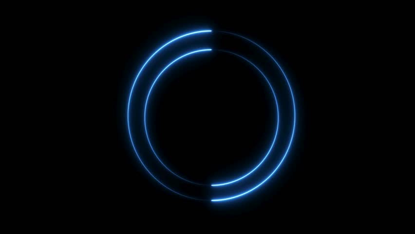 10 to 1 second modern digital countdown timer neon light style on black background